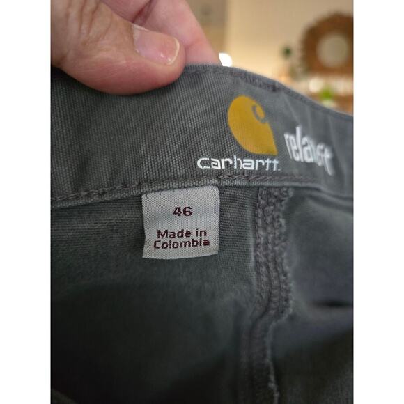 Carhartt Relaxed Fit Mens Canvas gray shorts Size 46 Work Durable Sturdy - Picture 4 of 6